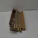 2 Pack Gold Curtain Rods for windows 32 to 48 inch, 5/8 inch Splicing Heavy Duty Metal Curtain Rod Set with Brackets