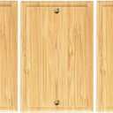 3PC Solid Wood Light Switch Plate Blank Wall Plate4.8" X3.14" Light Switch Cover Quality Raw Wooden Switch Plate Decorative Wall Plate Bamboo (Standard Size)