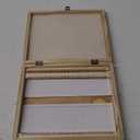 100 Place Microscope Slide Wooden Box, Vabiooth Hinged Storage Microscope Slide Holder Case with Cork Lining and Clasp