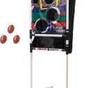 Franklin Sports Kids Football Target Toss with Mini Footballs - Indoor Football Passing Game for Kids - Football Passing Targets, Black