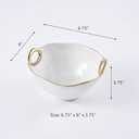 Pampa Bay Medium Bowl (White and Gold)