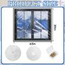 2 x 3963inches Window Insulation for Winter, Plastic Window Cover for Winter,Thermal Window Insulation Kit for Winterizing,Thick Transparent Window Seal Film for Winter Window Covering