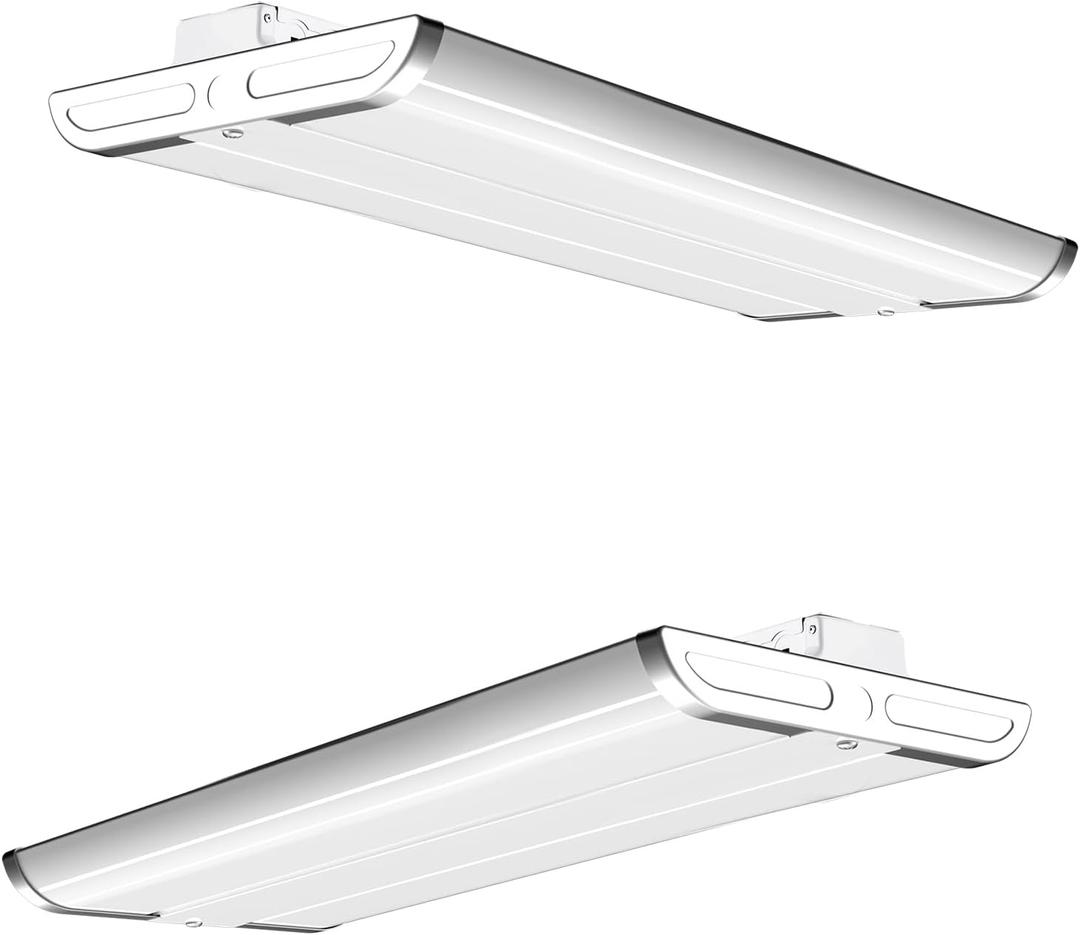 Lightdot 4FT LED High Bay Shop Lights with Flush/Suspended Mount, 265W [Eqv.1000W] 5000K 100-277V Commercial Lighting for Garage Workshop - 25-40FT Ceiling, Covers 3000 Sq.ft, UL Complied, 2Pack