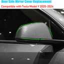Jaronx Compatible with Tesla Model Y Side Mirror Cover 2020 2021 2022 2023, Rearview Door Wing Mirror Cover Cap Replacement for Tesla Model Y Accessories (Grey, Right)