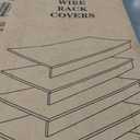 5Pcs Wire Shelf Covers 48 x 12 inch, Oak Wire Rack Covers for Shelves, 1.6" High Shelfs Liner for Pantry, Moisture Durable Plastic Shelf Cover for Wires Shelving Kitchen Closet Bathroom Office