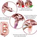 Ovaries Before Brovaries Balloons Banner - Galentines Day Decorations with Rose Gold Letter Foil Balloon, Girls Night Party Supplies for Women Friends Valentines Brunch Decor