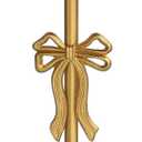 Gold Drink Table, Metal Martini Side Table - 9.9" x21.7'', Gold Small Accent Table with Bow Decoration, Pedestal End Table for Small Spaces (Standard)