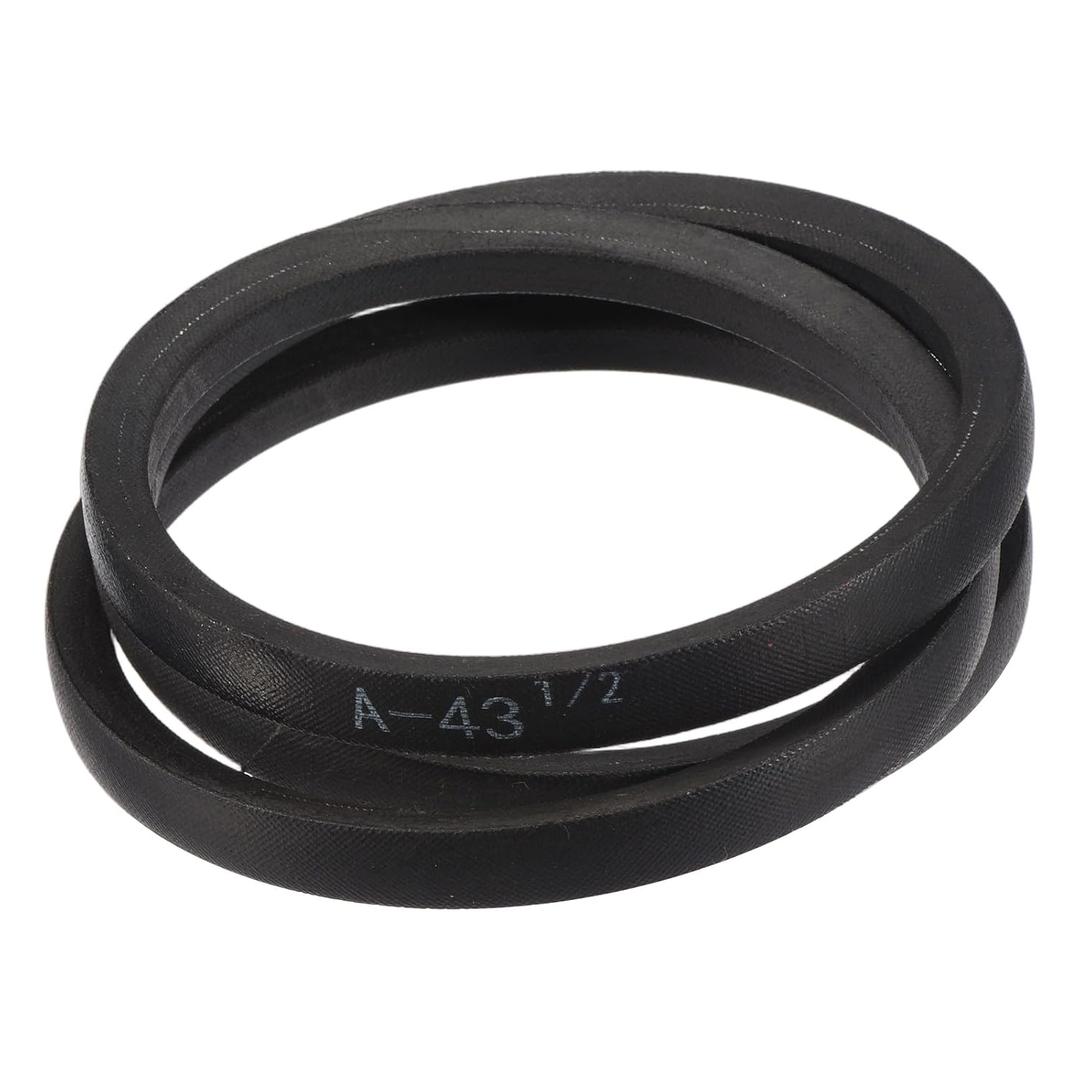 uxcell A43 1/ 2 Classic Wrapped V-Belt, 45" Outside Circumference, Black, Industrial Rubber V-Belt