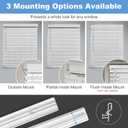 SMONTER 2" Slat Faux Wood Blinds with Crown Valance- Cordless Horizontal Blinds Room Darkening Blinds for Windows Bedroom, Bathroom, Living Room, Glass Door Interior Decor, 45" Wx 48" H
