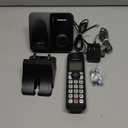 Panasonic Cordless Phone with Advanced Call Block, Bilingual Caller ID, Easy to Read Large High-Contrast Display, Expandable System with 1 Handset, KX-TGD810B (Black)