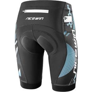 Men's Cycling Shorts Anti-Slip Leg 4D Padded Bike Shorts with 3-Pockets Breathable Biking Bicycle Motorcycle Half-Pants (Large, Gray)