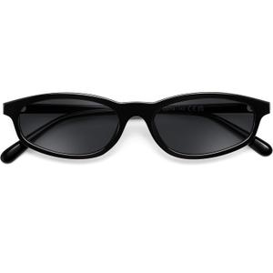 FEISEDY Small Oval Sunglasses for Women Men, Cat Eye 90s Y2k Sunnies, Lightweight Narrow Shades Trendy Glasses B9169