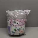 Joyreap 3 Pieces Floral Quilt Set Queen, Patchwork Purple n Pink Flowers Design, Smooth Soft Microfiber Quilt, Bedspread Bed Cover for All Season, 1 Quilt and 2 Pillow Shams- 90x90 inches