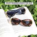 JM 2 Pack Bifocal Reading Sunglasses for Women Fashion Sun Readers Outdoor Reading Glasses UV400 Protection