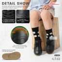 Meckior Toddler Boys Girls Black Dress Shoes Little Kid Oxford Shoes Wedding Church Dress Shoes PU Leather Lace Up School Uniform Loafer Flats