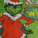 Sunwer Welcome Xmas Door Cover Green Elf Christmas Winter Holiday Party Decoration Front Porch Sign Backdrop Banner for Home Indoor Outdoor Decor