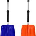 Kids Snow Shovel with D-Grip Handle, Aluminum Blade, Toddler Snow Shovel for Car Trunk, Emergencies, Driveways, and Car Snow Removal (Age 3+, 2 Packs)