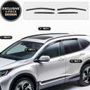 Shatterproof Out-Channel Window Deflectors for Honda CR-V (CRV) 2017-2022, Rain Guards, Window Visors for Cars, Vent Deflector, Car Accessories, 4 pcs (for CRV 17-22 4-Piece Chrome)