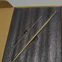 pickpiff Necklace Holder Stand with Ceramic Base: 12" Jewelry Tree Display Organizer for Necklaces, Bracelets, Rings, Earrings, Tall Gold Stand for Women, Aesthetic Room Dcor, Gold and White (6.7" base)