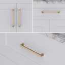 3818 10 Pack 6.3inch(160MM) Champagne Bronze Cabinet Pulls,Champagne Gold for Kitchen Cabinet Handles,Kitchen Handle for Cabinets Cupboard Handles Drawer Pulls