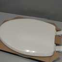 Bemis Ashland Modern Wood Toilet Seat with Decorative Edge, Slow Close, Secure Hinges, Made in USA, Elongated, Biscuit