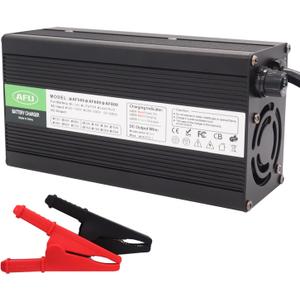 58.4V 10A Charger 48V LiFePO4 Battery Charger for 16S 48V LiFePO4 Battery Pack Smart Charger Full with Alligator Clip Connector