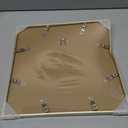 12x12 Gold Aluminum Picture Frame with White Mat and Real Glass, Wall Hanging