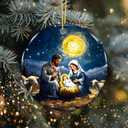 5 x Holy Family Nativity Ornament 2025  Baby Jesus, Mary & Joseph  Religious Christmas Decor  Christian Faith Ornament Gift for Family, Church, Friends, Catholic, Christian Decor