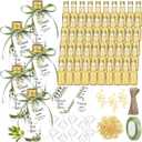 Suclain 50 Set Mini Olive Oil Bottles 2 oz Small Homemade Olive Oil Plastic Bottles with Caps Funnels and Tags Reusable Containers for Wedding Baby Shower Favors