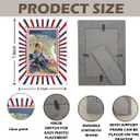 4th of July Patriotic Photo Frame, Independence Day Wooden Picture Frame, Red White Blue American Flag Inspired Design Photos Frames, Fitting a 4x6 Inch Photo