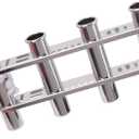 Fishing Rod Holder for Boat, Vertical Wall Mounted Fishing Rod Rack, Stainless Steel Rod Holder for Marine Boat,Fishing Boat, Truck (4 Tubes Upgrade)