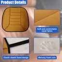 Car Seat Cushion Pad, Memory Foam Automotive Butt Cushion with Non-Slip Silicone Bottom, Breathable Driver Seat Protector for Vehicle, Home and Office Chairs (Orange)