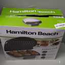 Hamilton Beach Electric Indoor Grill, 6-Serving, Large 90 sq. in. Nonstick Easy Clean Plates, Floating Hinge for Thicker Foods, 1200 Watts, 6.38"D x 12.68"W x 13.78"H , Silver