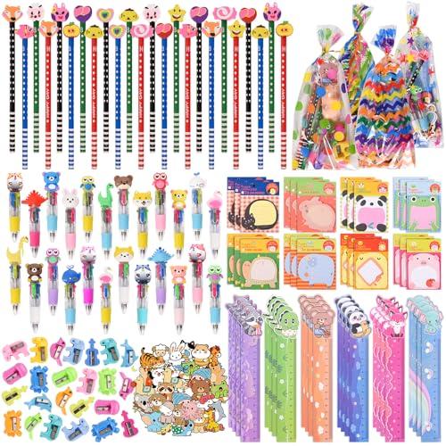 Ulema 24 Pack Cute Cartoon Animal Stationery Set,Birthday Gifts for Boys Girls School Goodie Bags School Classroom Games Rewards.
