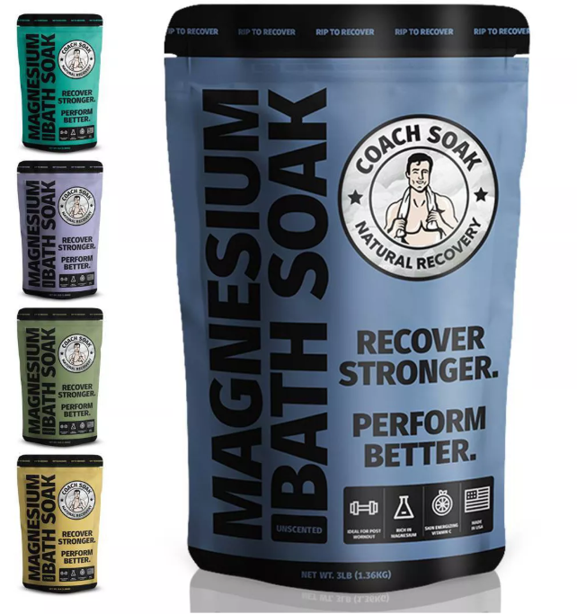 5 Pack Bundle: Coach Soak Recovery Bath Soak, Epsom Salt Bulk, Bath Salts Bulk, 5 Pack Bundle - Total of 15 Pounds (Mixed Bundle) 3 LB