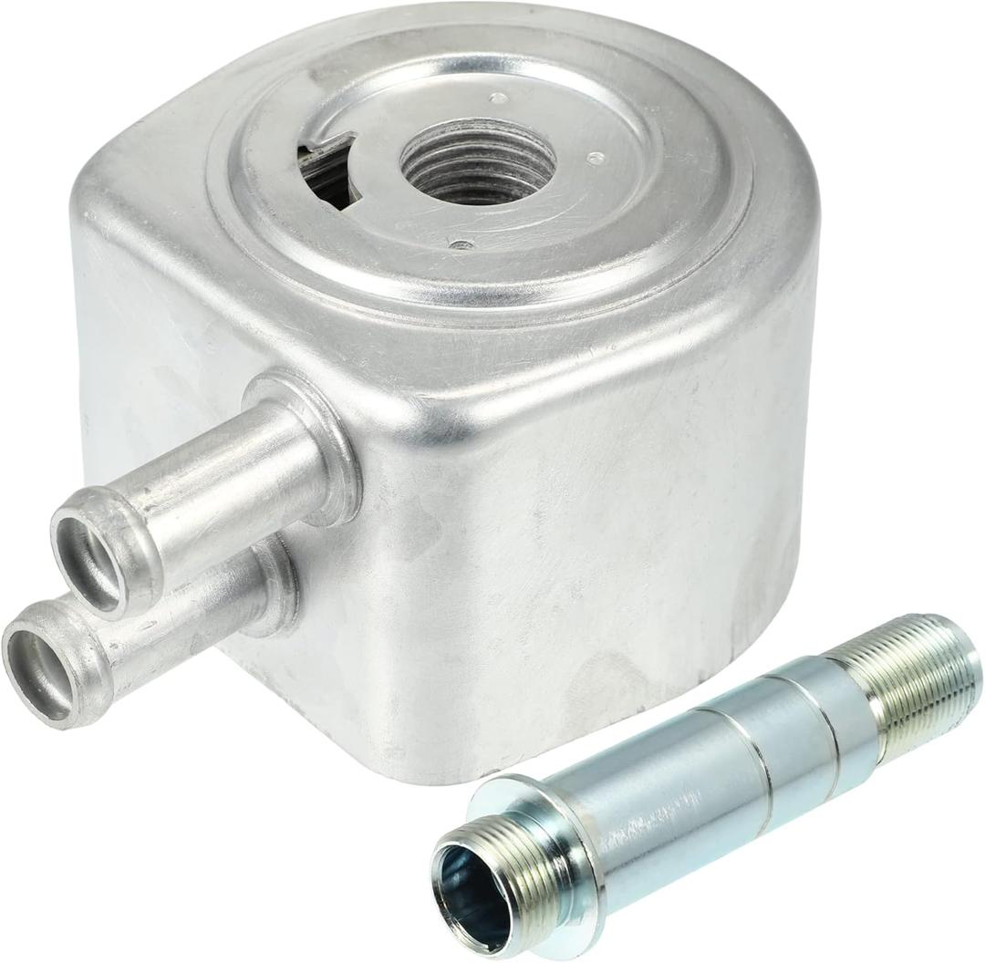 X AUTOHAUX Car Engine Oil Cooler Housing with Fitting Assembly for Ford F150 1997-2003 for Ford F150 Heritage 2004 for Lincoln Blackwood 2002 Replace 2L3Z6A642AB