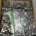 Ravinte 50 Pack 25 Pairs 1/2 inch Overlay Soft Close Hinges for Kitchen Cabinet Hinges Satin Nickel Hidden Hinges Stainless Steel Concealed Hinge self Closing