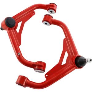 2-4" Front Upper Control Arms For 2000-2010 Silverado GMC Sierra 2500HD 3500HD 2003-2009 Hummer H2 Tubular Suspension kit Adjustable Red Control Arm
