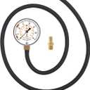 Natural Gas or LP Gas Manifold Pressure Test Kit Accessories, 2X 40 inch Rubber Hose, 1/8" NPT Male Brass Fitting for Replacement
