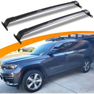 300lb Roof Rack Cross Bars Fit for 2021-2026 Jeep Grand Cherokee L 3-Row and 2022 2023 2024 2025 2026 Jeep Grand Cherokee 2-Row Crossbar Racks Roof Rail Rooftop Luggage Canoe Accessories