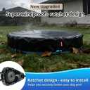 QH.HOME[2026 Upgraded Windproof] 71-72 inch Kiddie Pool Cover Round, Collapsible Dog Pool Cover with Super Windproof Ratchet Design, Odorless Waterproof Fabric Material and - Only Cover