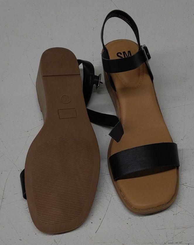Womens Black Sandals SM New York Size 10
