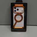 OATSBASF Minimalist Phone Case for iPhone 17 Pro Max Case, 360 Rotation Kickstand Aluminum Metal Frameless Design Bumper Z Case, Protective Shock Grade Shell, Orange