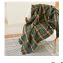 ZonLi Green Plaid Throw Blanket for Couch, Checkered Throw Blanket for Home Decor, Soft Lightweight Cozy All Season Decorative Vintage Blankets with Tassel for Bed and Sofa, 50'' x 60''