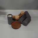 2 Tier Walnut Bracelet Holder Display Wooden Watch Stand Organizer T Bar Rack Storage Tower for Selling Retail (Gray)