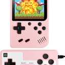 800 in 1 Handheld Retro Game Console, Daul Players FC Mini Video Game Machine, Play on TV and 1020mAh Rechargeable Battery (Pink)