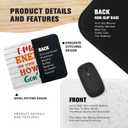 I Match Energy Funny Sarcastic Quote Square Non-Slip Waterproof Stitched Edge Mouse Pad, for Wireless Mouse Computers Office Home, Gifts for Coworker Friend Leader Mentor Teacher Boss Employee