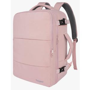 Taygeer Laptop Backpack for Women, Large Travel Backpack with 17.3 inch Laptop Compartment, TSA Friendly 40l Carry On Mochila, Daypack Business Computer Bag for Office Work Travel Essentials, Pink