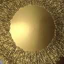 Showgeous Round Charger Plates 50 Pack 13” Gold Plastic Reef Rim