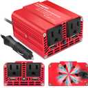 Yinleader 150W Car Inverter DC 12V to 110V AC with 2 USB Ports Power Converter with 2 AC Output Car Charger